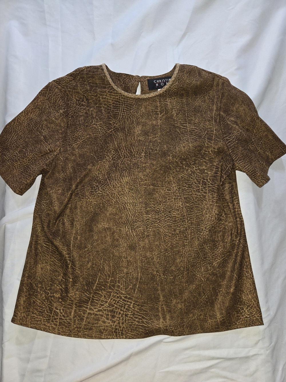 Christina Hope Textured Short Sleeve Tee